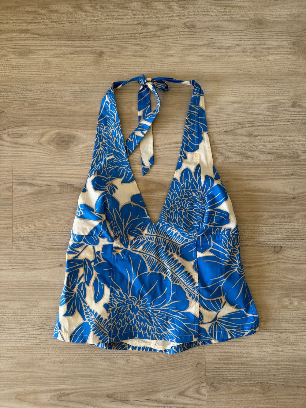 Olivaceous Floral Halter Tank Top